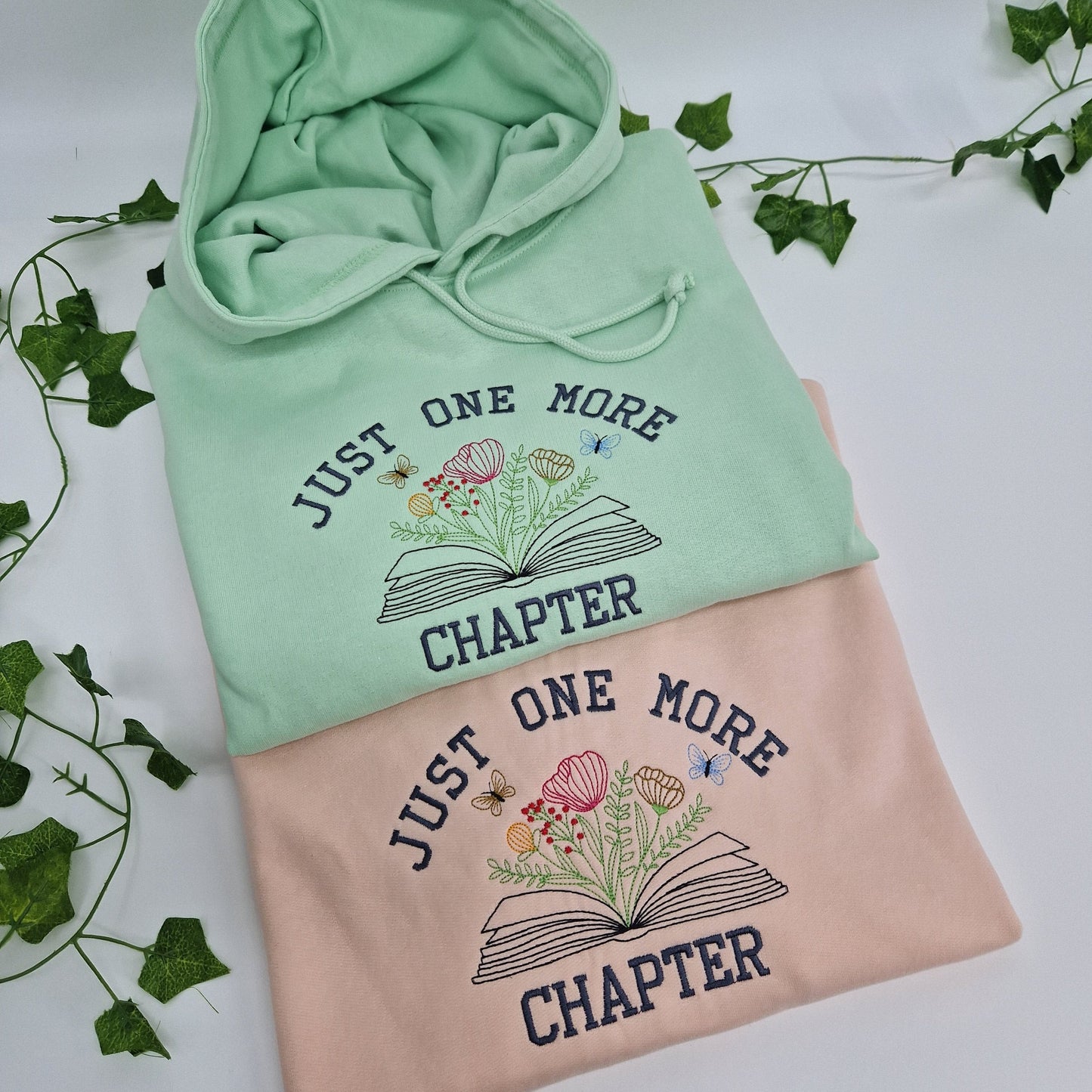 One more chapter embroidered hoodie