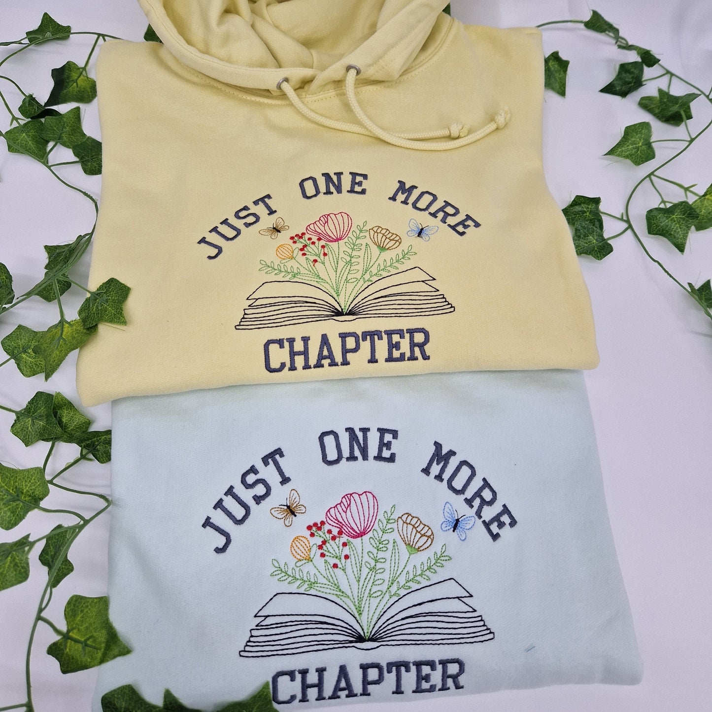 One more chapter embroidered hoodie