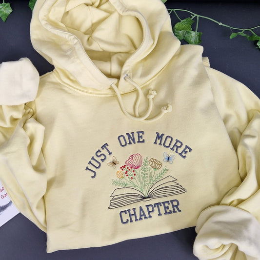 One more chapter embroidered hoodie